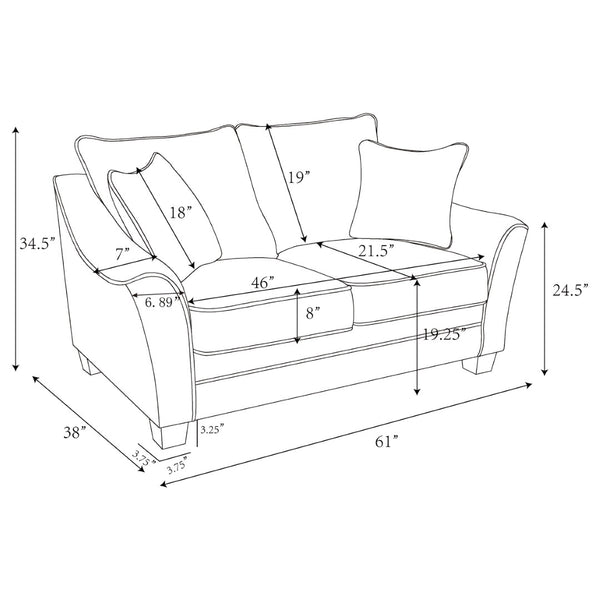 English Elm Lido Boucle Upholstered Sofa and Loveseat Set for Contemporary Living Rooms B062S02340