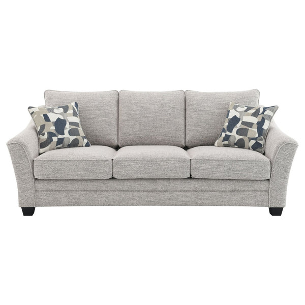 English Elm Lido Boucle Upholstered Sofa and Loveseat Set for Contemporary Living Rooms B062S02340