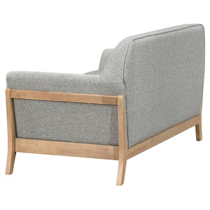 English Elm Stewart Curved Track Arm Loveseat Sculptural Contemporary Seat for Modern Living Rooms B062S02346