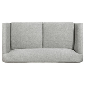 English Elm Stewart Curved Track Arm Loveseat Sculptural Contemporary Seat for Modern Living Rooms B062S02346