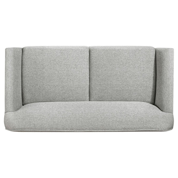English Elm Stewart Curved Track Arm Loveseat Sculptural Contemporary Seat for Modern Living Rooms B062S02346
