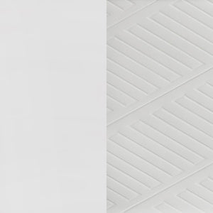 English Elm White Nine Drawer Dresser with Herringbone Detail Acrylic Legs and Touch LED Mirror B062S02376
