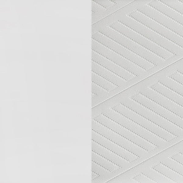 English Elm White Nine Drawer Dresser with Herringbone Detail Acrylic Legs and Touch LED Mirror B062S02376