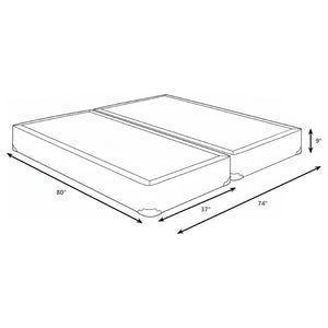 English Elm Grey Split Eastern King Box Spring with Handcrafted Slat Support for Bedroom Comfort B062S02394