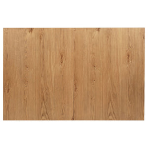 English Elm Natural Oak Veneer Extension Dining Table with Leaf Rustic Farmhouse Transitional B062S02395