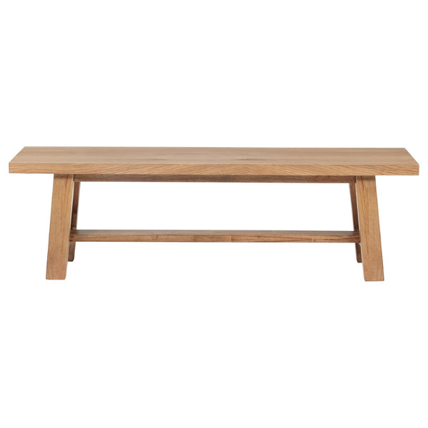 English Elm Natural Oak Veneer Extendable Dining Set with Spindle Chairs and Bench Seats Six B062S02396