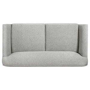 English Elm Caspian Retro Chic 3 Piece Living Room Set with Rubberwood Legs and Grey Polyester B062S02413