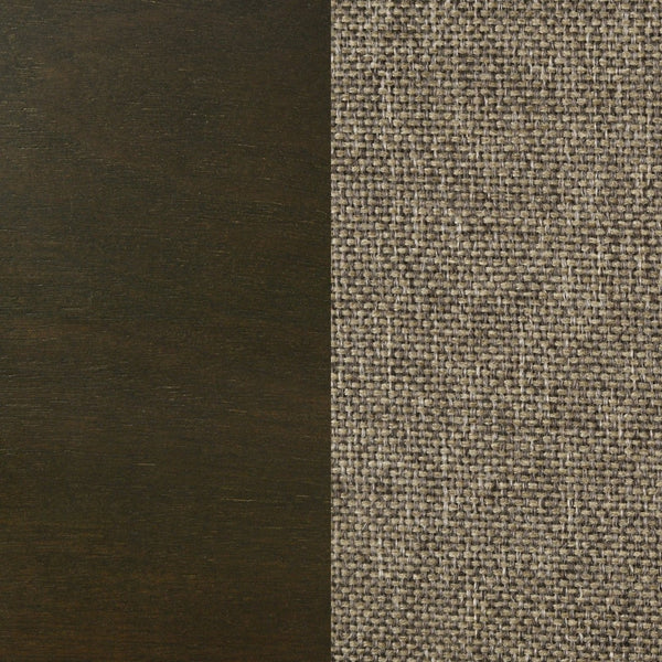 English Elm Clement Queen Upholstered Panel Bed with Full Length Channel Tufting in Dark Cocoa B062S02418