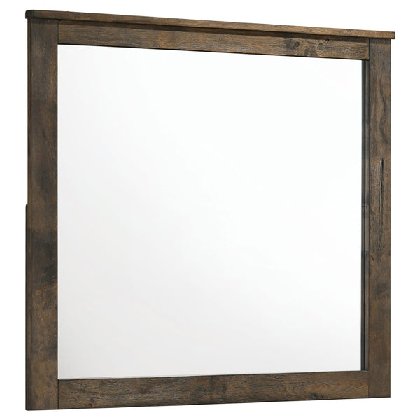 English Elm Bren Wire-Brushed Queen Bedroom Set with Rustic Warmth and Coordinated Storage B062S02424