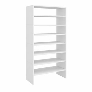 English Elm Berlin Six Tier Slim White Shoe Rack Organizer for Entryway Closet or Hallway B062S02434