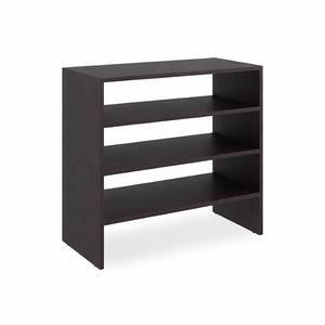 English Elm Houston Three Tier Wenge Finish Shoe Rack Entryway Organizer for Traditional Rooms B062S02436