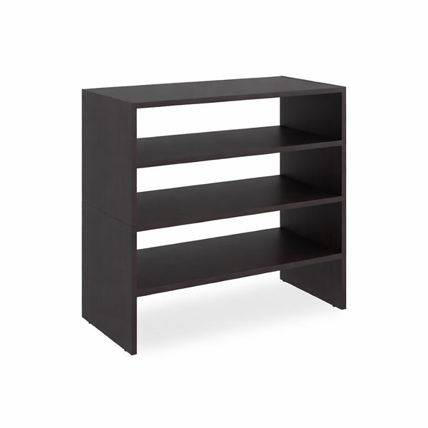 English Elm Houston Three Tier Wenge Finish Shoe Rack Entryway Organizer for Traditional Rooms B062S02436