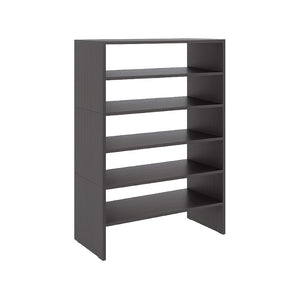English Elm Houston Five Tier Wenge Finish Shoe Rack Slim Entryway Organizer for Closets B062S02437