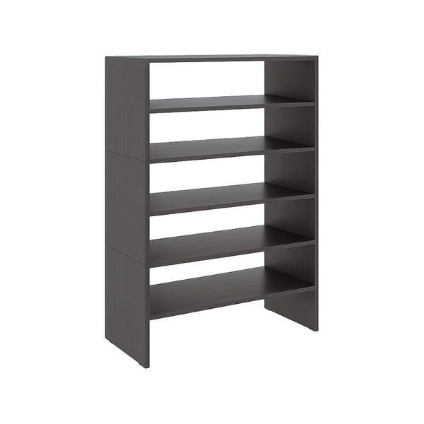 English Elm Houston Five Tier Wenge Finish Shoe Rack Slim Entryway Organizer for Closets B062S02437