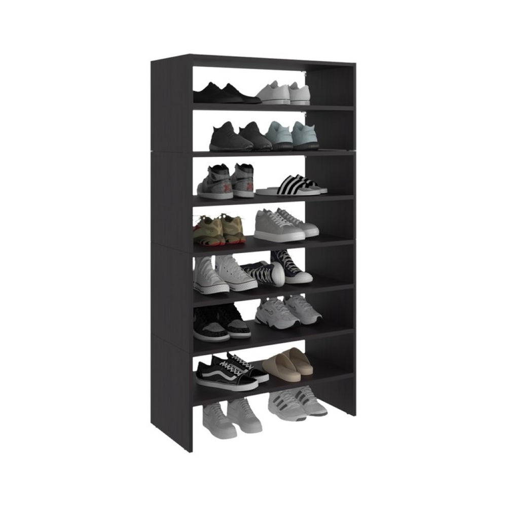 English Elm Houston Six Tier Wenge Finish Shoe Rack Tall Narrow Tower for Hallway Storage B062S02438