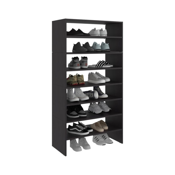 English Elm Houston Six Tier Wenge Finish Shoe Rack Tall Narrow Tower for Hallway Storage B062S02438