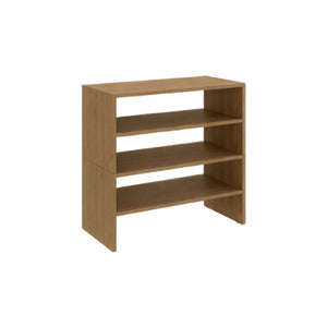 English Elm Orion Three Tier Open Shoe Rack in Warm Oak Finish for Entryway or Closet Storage B062S02440