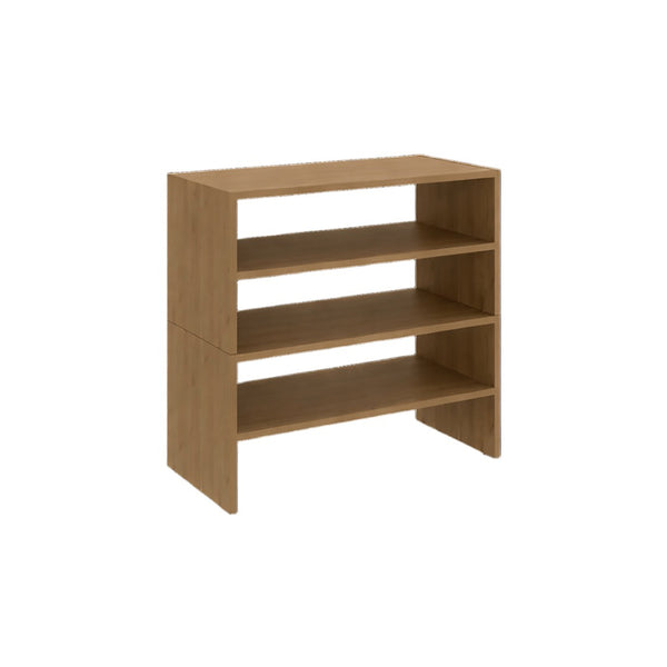 English Elm Orion Three Tier Open Shoe Rack in Warm Oak Finish for Entryway or Closet Storage B062S02440