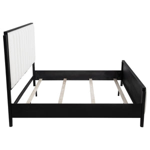 English Elm Ennis Channel Tufted Upholstered Eastern King Bed with Tall Headboard Modern Style B062S02455