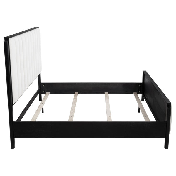 English Elm Ennis Channel Tufted Upholstered Eastern King Bed with Tall Headboard Modern Style B062S02455