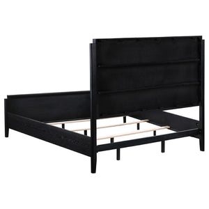 English Elm Ennis Channel Tufted Upholstered Eastern King Bed with Tall Headboard Modern Style B062S02455