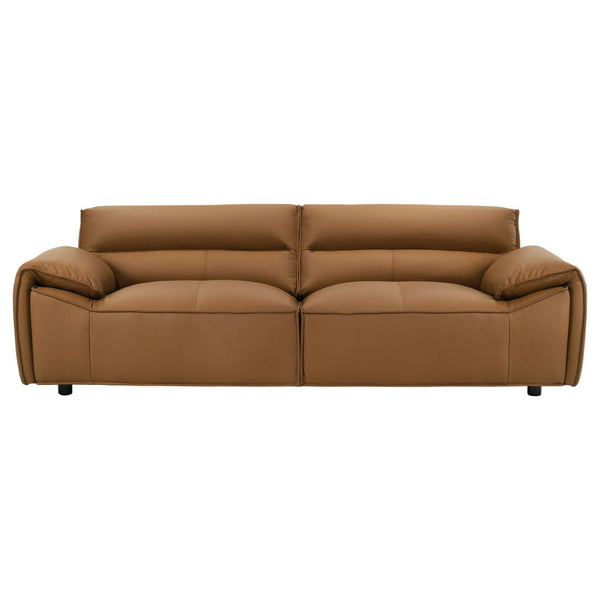 English Elm Hudson Top Grain Leather Sofa Set Modern Low Profile Living Room Two Piece B062S02467