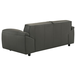English Elm Hudson Top Grain Leather Sofa and Loveseat Set for Modern Living Rooms B062S02468