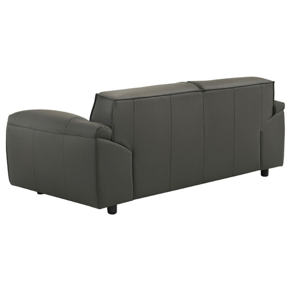 English Elm Hudson Top Grain Leather Sofa and Loveseat Set for Modern Living Rooms B062S02468
