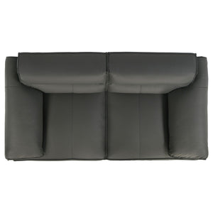 English Elm Hudson Top Grain Leather Sofa and Loveseat Set for Modern Living Rooms B062S02468