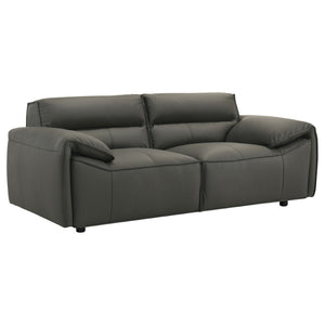 English Elm Hudson Top Grain Leather Sofa and Loveseat Set for Modern Living Rooms B062S02468