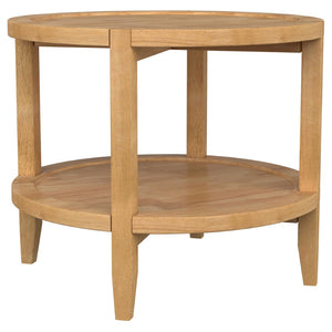 English Elm Elliott Maple Rubberwood 3 Piece Round Coffee and End Table Set for Living Room B062S02469