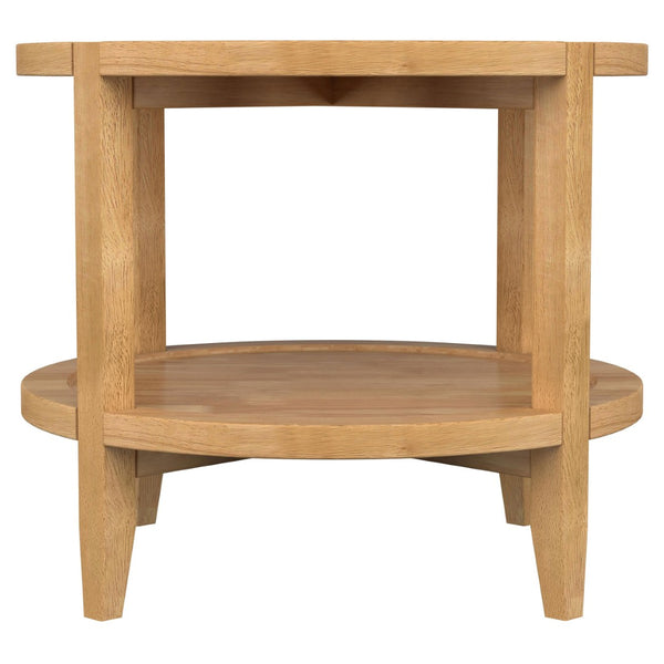 English Elm Elliott Maple Rubberwood 3 Piece Round Coffee and End Table Set for Living Room B062S02469