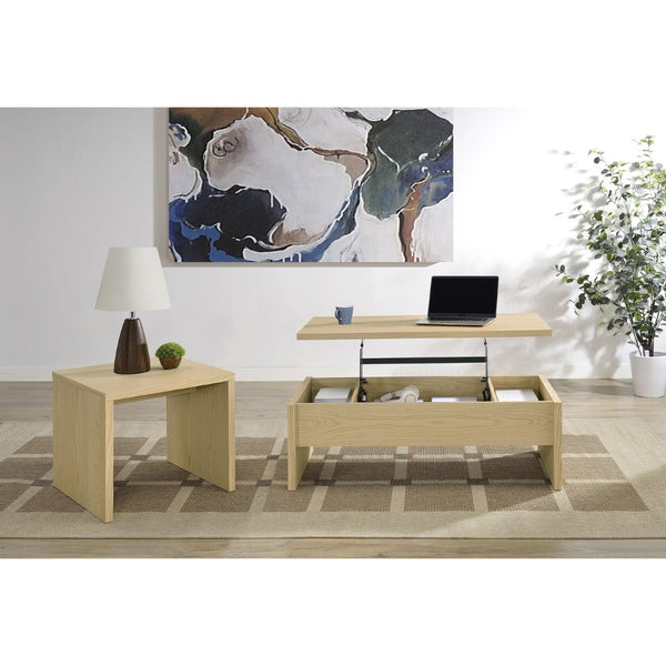 English Elm Parker Light Oak Lift Top Coffee Table Set Modern Farmhouse Living Room Duo B062S02471