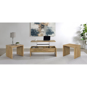 English Elm Parker Lift Top Coffee Table Set Three Piece Mango Finish Modern Farmhouse Living Room B062S02474