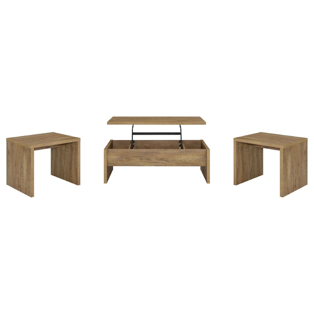English Elm Parker Lift Top Coffee Table Set Three Piece Mango Finish Modern Farmhouse Living Room B062S02474