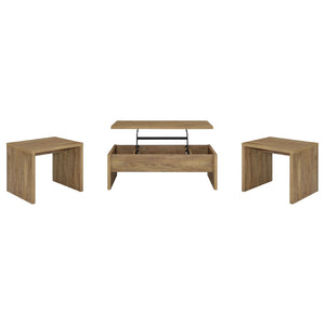 English Elm Parker Lift Top Coffee Table Set Three Piece Mango Finish Modern Farmhouse Living Room B062S02474