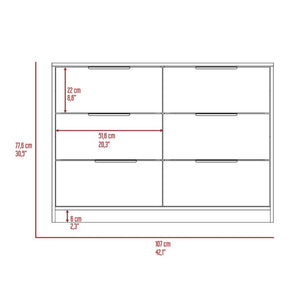 English Elm Wenge Two-Tone Pine Finish 4-Drawer Dresser Set with Black Hardware for Bedroom B062S02496