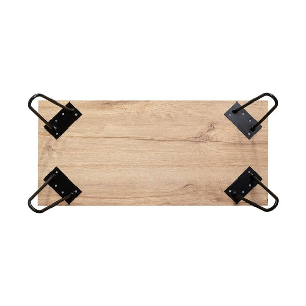 English Elm Light Oak Finish Twin Dresser Set with Metal Legs for Scandinavian Bedroom Storage B062S02497