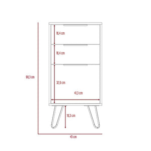 English Elm Light Oak Finish 3-drawer Dresser Pair with Slim Metal Legs for Modern Bedrooms B062S02498