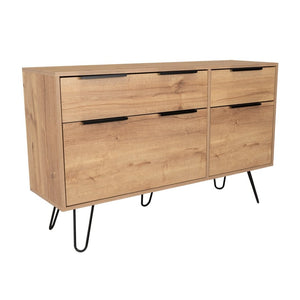 English Elm Light Oak 4-drawer Dresser Set with Metal Legs for Modern Bedroom Storage B062S02499