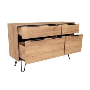 English Elm Light Oak 4-drawer Dresser Set with Metal Legs for Modern Bedroom Storage B062S02499