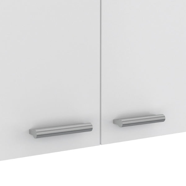 English Elm White Laundry Room Sink Base and Wall Cabinet Set for Organized Utility Spaces Utility Sink Cabinet with Wall Storage B062S02550