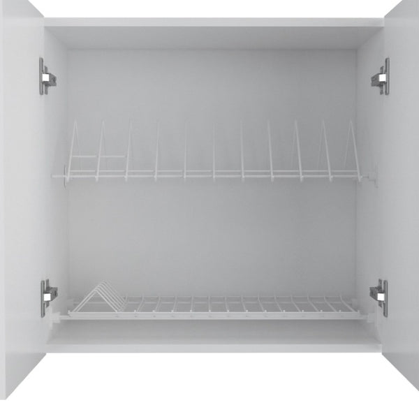English Elm White Laundry Room Sink Base and Wall Cabinet Set for Organized Utility Spaces Utility Sink Cabinet with Wall Storage B062S02550