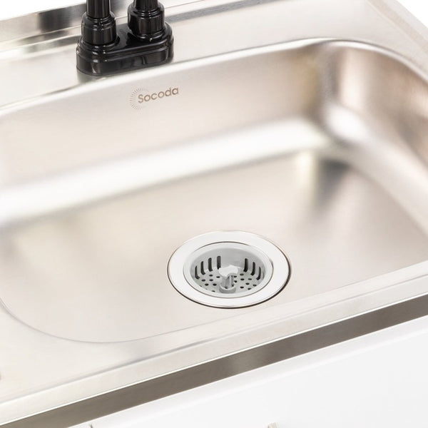 English Elm White Laundry Room Sink Base and Wall Cabinet Set for Organized Utility Spaces Utility Sink Cabinet with Wall Storage B062S02550