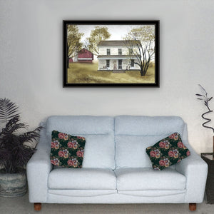 English Elm "summer Afternoon" Billy Jacobs Pastoral Framed Wall Art Ready to Hang Black Wood B06785328