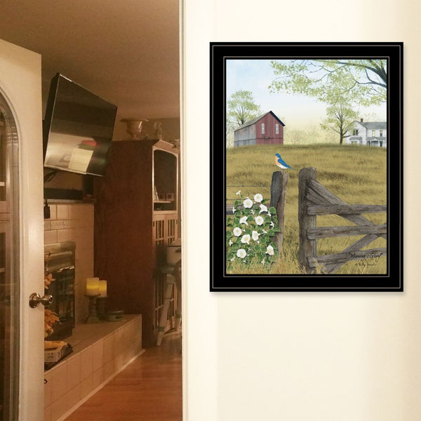 English Elm "morning's Glory" Billy Jacobs Pastoral Framed Wall Art Ready to Hang Farmhouse Print B06785378