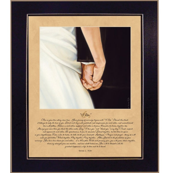 English Elm I Do Bonnie Mohr Sentimental Script Art Black Matte Framed Print Ready to Hang I Do B06785747