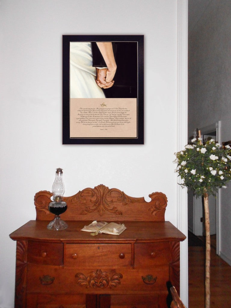 English Elm I Do Bonnie Mohr Sentimental Script Art Black Matte Framed Print Ready to Hang I Do B06785747