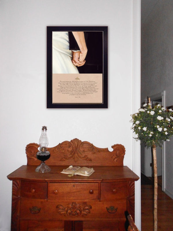 English Elm I Do Bonnie Mohr Sentimental Script Art Black Matte Framed Print Ready to Hang I Do B06785747
