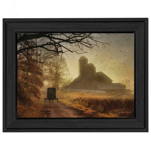 English Elm "sunday Morning" Lori Deiter Framed Print Solid Wood Matte Black Wall Art Decor B06785947